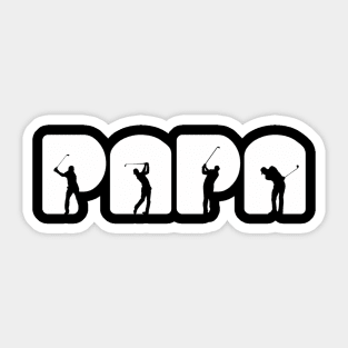 Papa Golf For For Dad Sticker